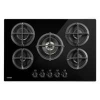 Stoves 75cm 5 Burner Gas-on-Glass Hob - Black