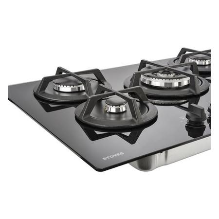 Stoves 75cm 5 Burner Gas-on-Glass Hob - Black