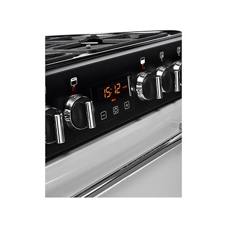 Refurbished Belling Farmhouse 60DF 60cm Dual Fuel Mini Range Cooker Silver