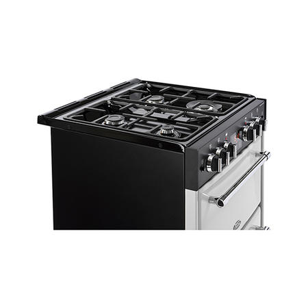 Refurbished Belling Farmhouse 60DF 60cm Dual Fuel Mini Range Cooker Silver