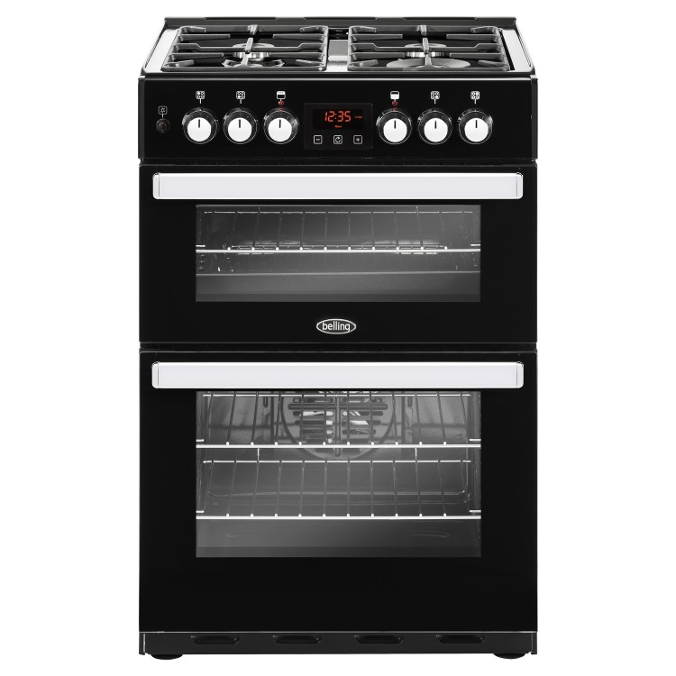 Belling Cookcentre 60cm Dual Fuel Cooker - Black