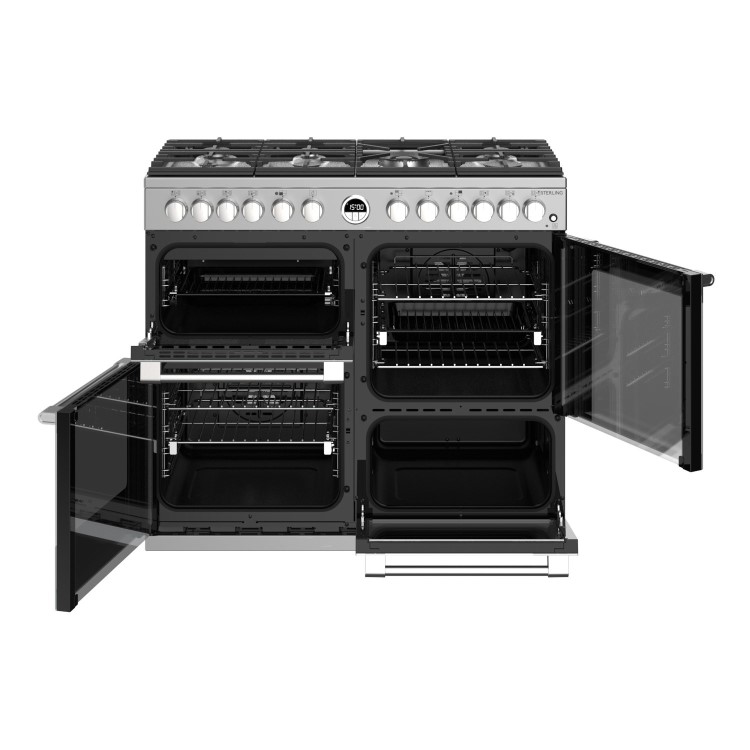 Stoves Sterling S1000DF MK 100cm Dual Fuel Range Cooker - Stainless Steel