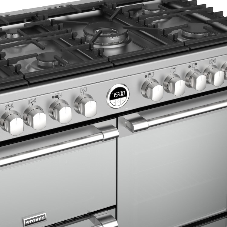 Stoves Sterling S1000DF MK 100cm Dual Fuel Range Cooker - Stainless Steel