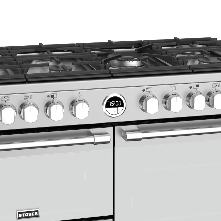 Stoves Sterling S1000DF MK 100cm Dual Fuel Range Cooker - Stainless Steel