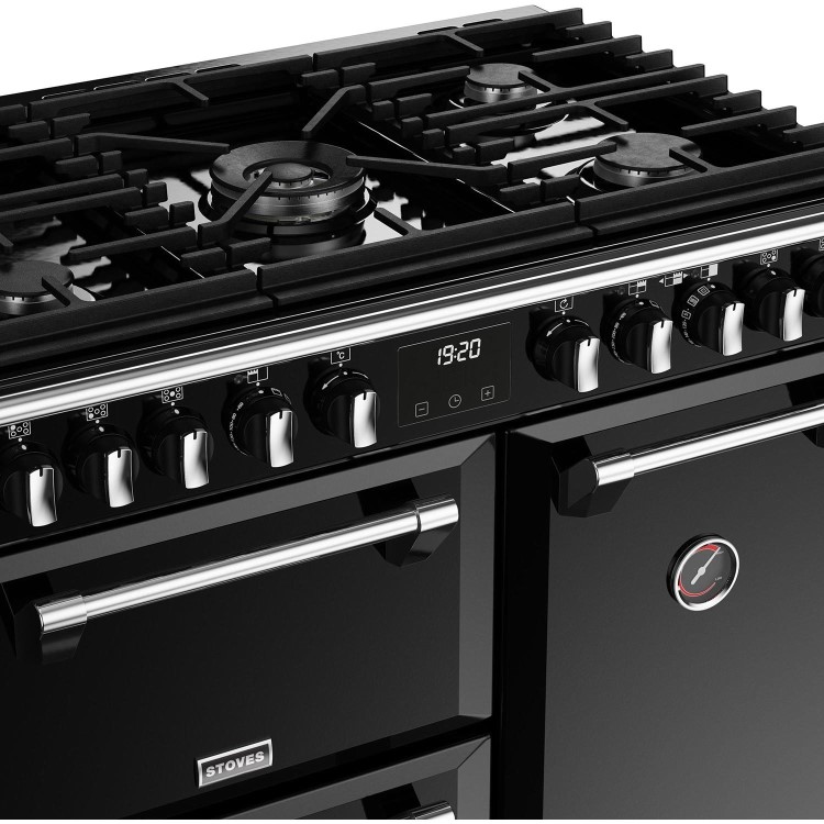 Refurbished Richmond Deluxe D900DF 90cm Dual Fuel Range Cooker Black