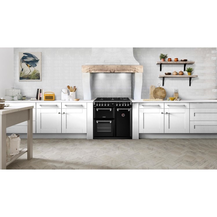 Stoves Richmond Deluxe D900DF 90cm Dual Fuel Range Cooker - Black