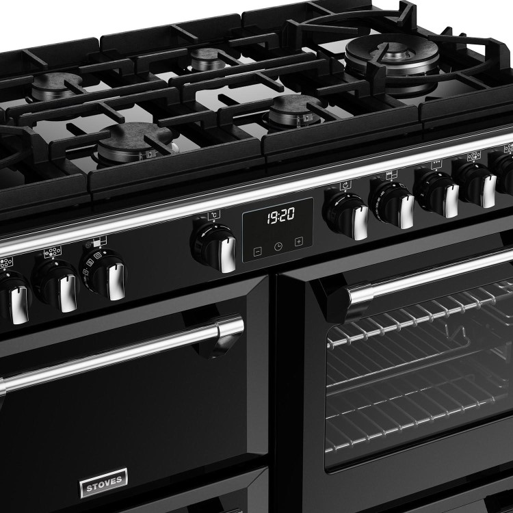 Stoves Richmond Deluxe D1000DF 100cm Dual Fuel Range Cooker - Black