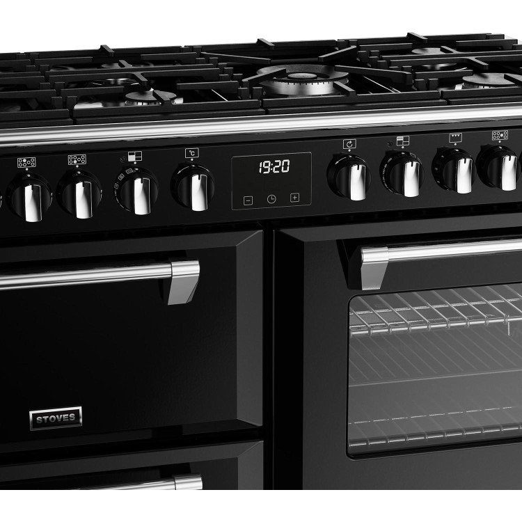 Stoves Richmond Deluxe D1100DF 110cm Dual Fuel Range Cooker - Black