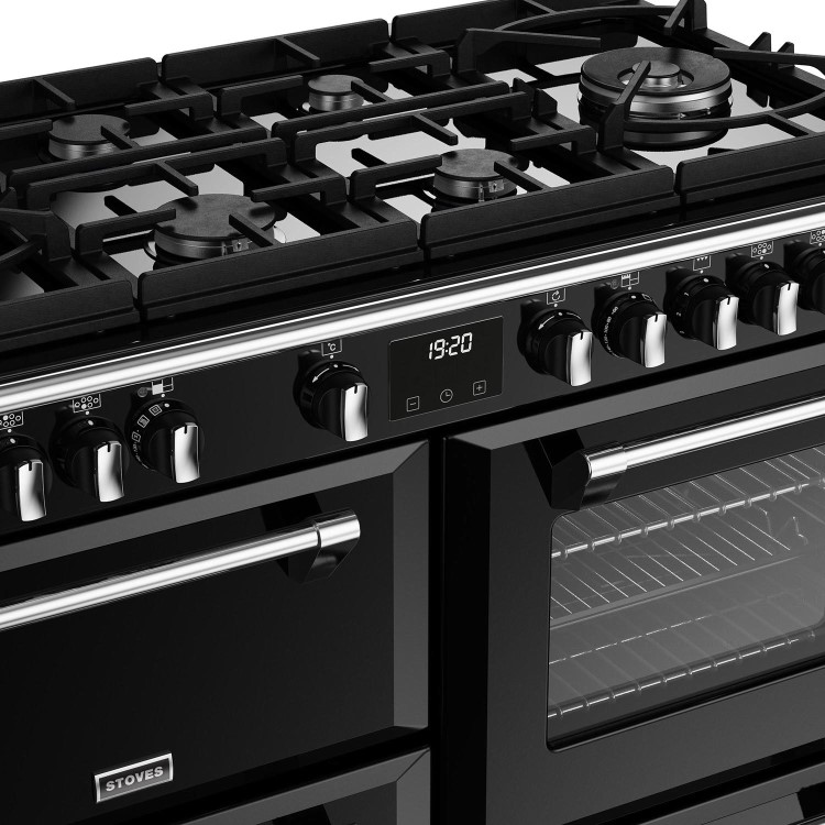 Stoves Richmond Deluxe D1100DF 110cm Dual Fuel Range Cooker - Black