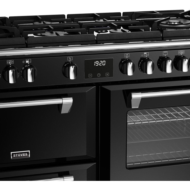 Stoves Richmond Deluxe D1100DF 110cm Dual Fuel Range Cooker - Black