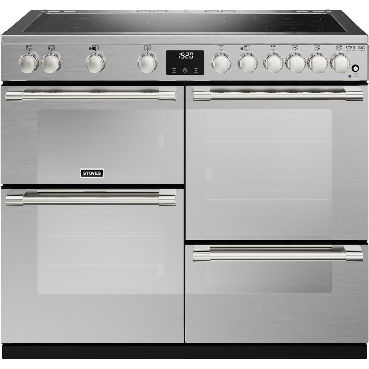 Stoves Sterling Deluxe D1000Ei RTY 100cm Electric Range Cooker - Stainless Steel