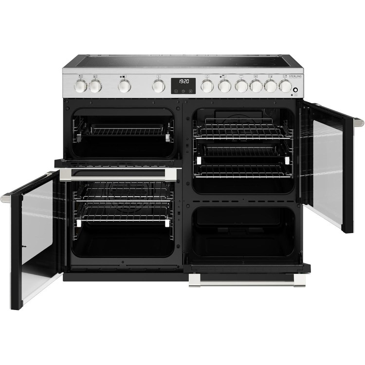 Stoves Sterling Deluxe D1000Ei RTY 100cm Electric Range Cooker - Stainless Steel