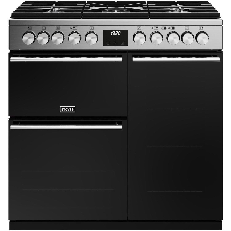 Stoves Precision Deluxe D900DF 90cm Dual Fuel Range Cooker - Stainless Steel