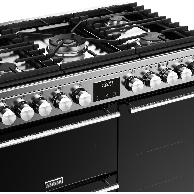 Stoves Precision Deluxe D900DF 90cm Dual Fuel Range Cooker - Stainless Steel