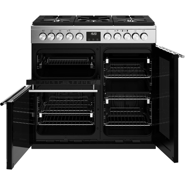 Stoves Precision Deluxe D900DF 90cm Dual Fuel Range Cooker - Stainless Steel