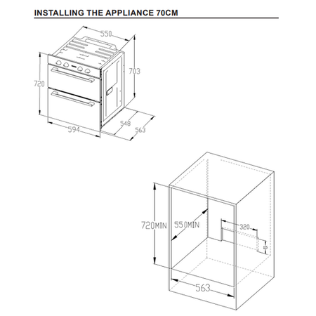 Belling Built Under Electric Double Oven - Stainless Steel