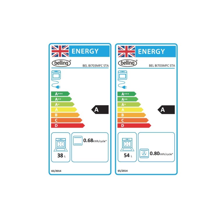 Belling Built Under Electric Double Oven - Stainless Steel