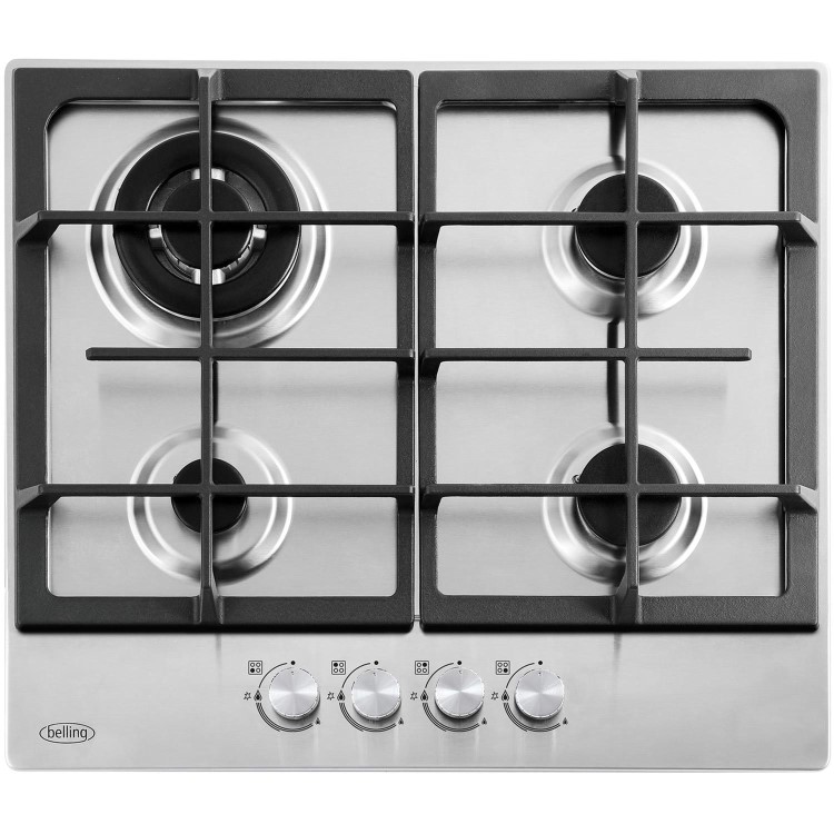 Belling ComfortCook 60cm 4 Burner Gas Hob - Stainless Steel