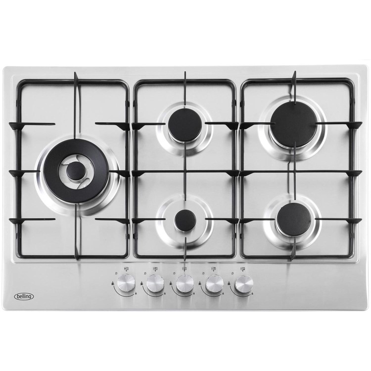 Belling 75cm 5 Burner Gas Hob - Stainless Steel