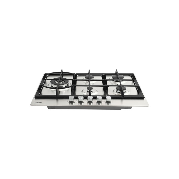 Belling 75cm 5 Burner Gas Hob With Cast Iron Pan Stands - Stainless Steel