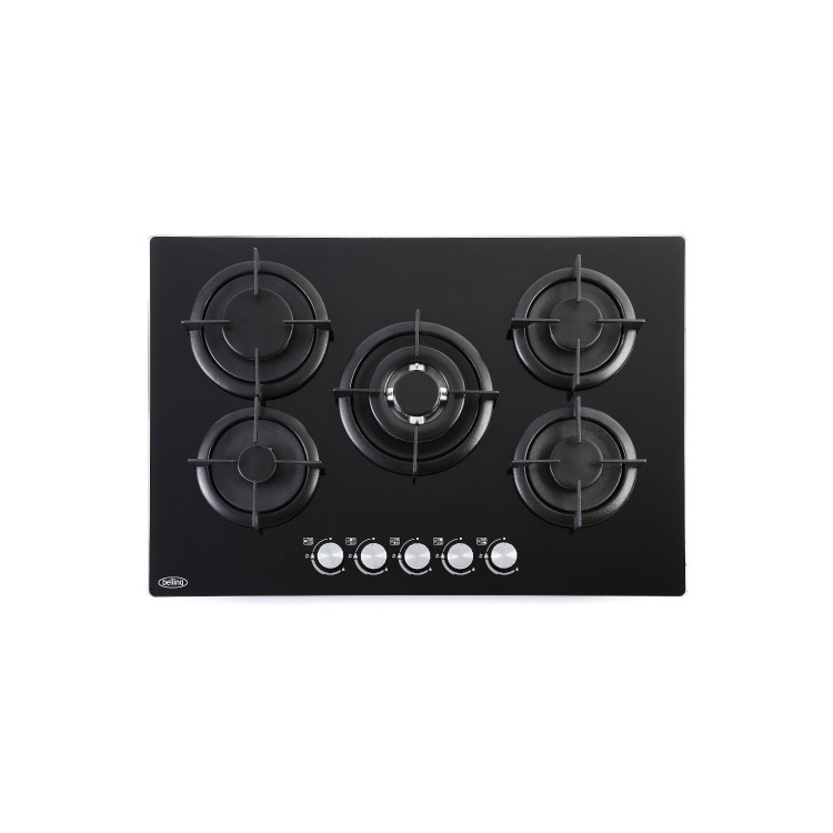 Belling 75cm 5 Burner Gas on Glass Hob - Black