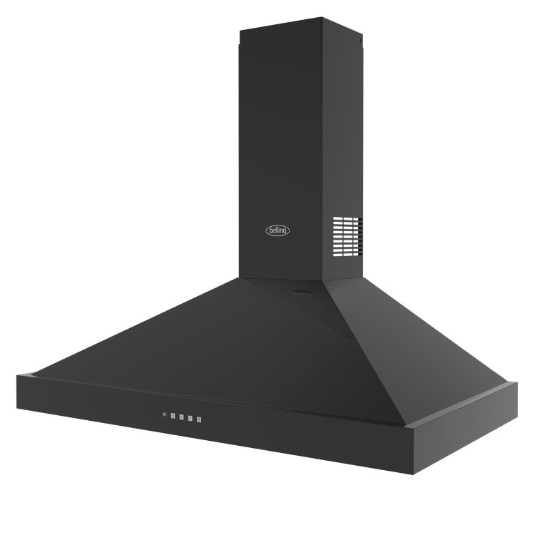 Belling 110cm FarmHouse Pyramid Chimney Cooker Hood - Black