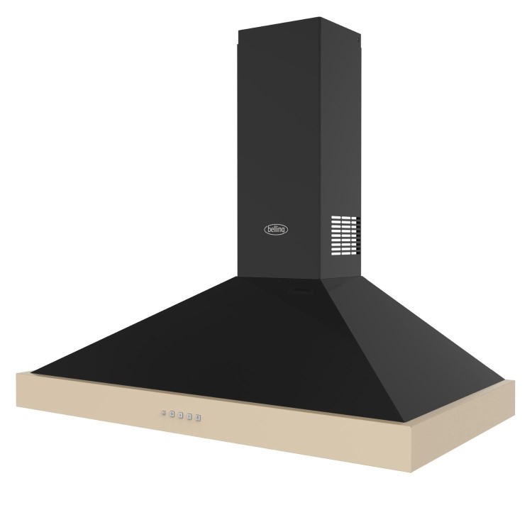 Belling 110cm FarmHouse Pyramid Chimney Cooker Hood - Cream