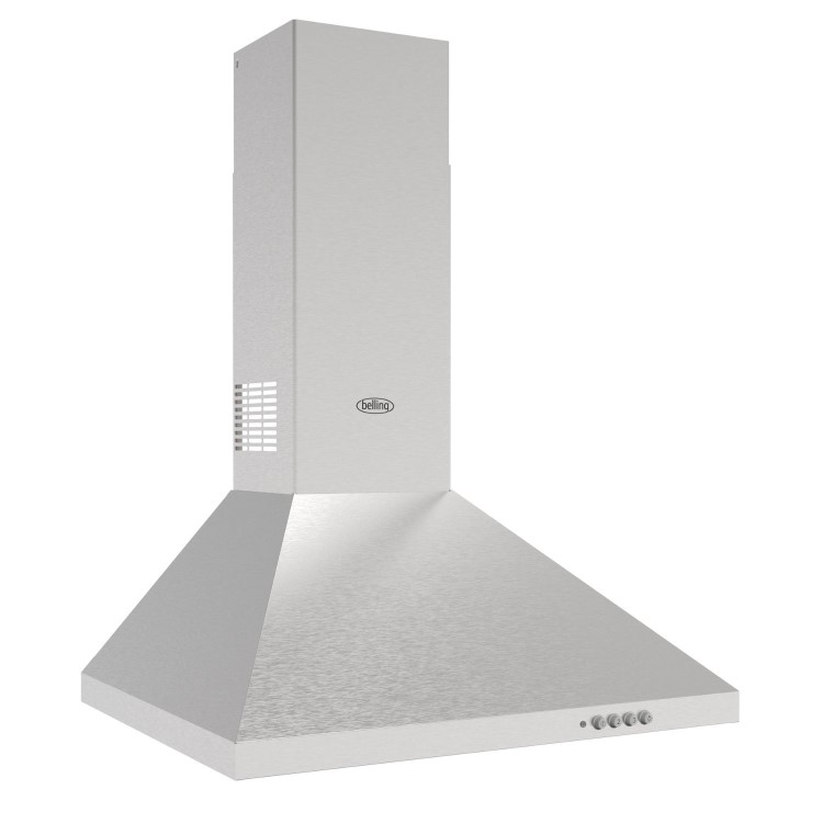 Belling 60cm Pyramid Chimney Cooker Hood - Stainless Steel