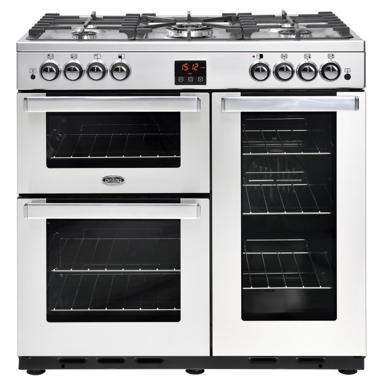 Belling Cookcentre 90G Professional 90cm Gas Range Cooker - Stainless Steel