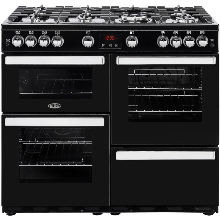 Belling Cookcentre X100G 100cm Gas Range Cooker - Black