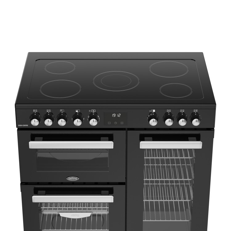 Belling Cookcentre 90cm Electric Ceramic Range Cooker - Black