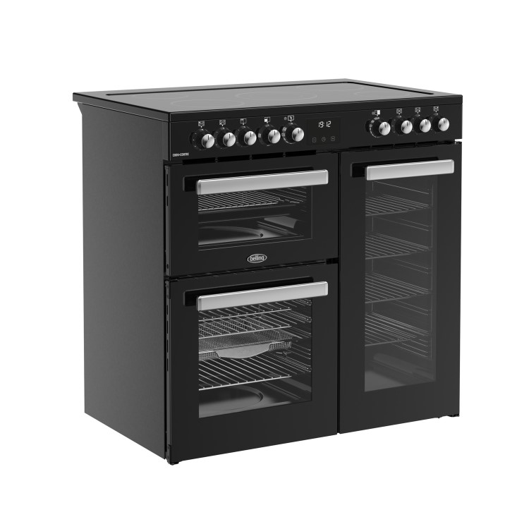 Belling Cookcentre 90cm Electric Ceramic Range Cooker - Black