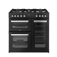 Refurbished Belling RCA Cookcentre 90DF 90cm Dual Fuel Range Cooker Black