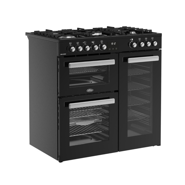 Refurbished Belling RCA Cookcentre 90DF 90cm Dual Fuel Range Cooker Black