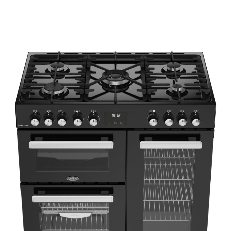 Refurbished Belling RCA Cookcentre 90DF 90cm Dual Fuel Range Cooker Black