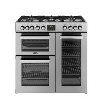 Belling Cookcentre 90cm Dual Fuel Range Cooker - Stainless