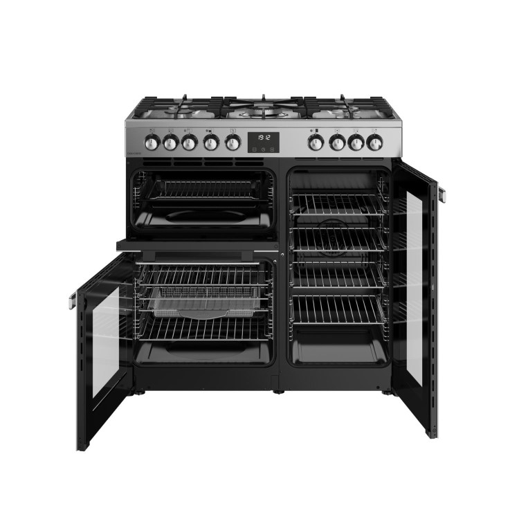 Belling Cookcentre 90cm Dual Fuel Range Cooker - Stainless