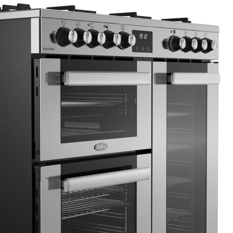 Belling Cookcentre 90cm Dual Fuel Range Cooker - Stainless