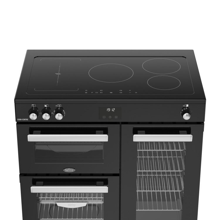 Belling Cookcentre 90cm Electric Induction Range Cooker - Black