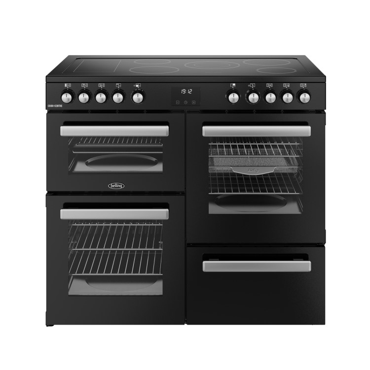 Belling Cookcentre 100cm Electric Ceramic Range Cooker - Black