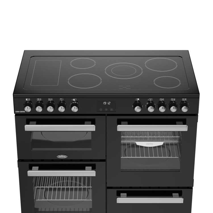 Belling Cookcentre 100cm Electric Ceramic Range Cooker - Black