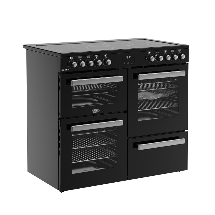 Belling Cookcentre 100cm Electric Ceramic Range Cooker - Black