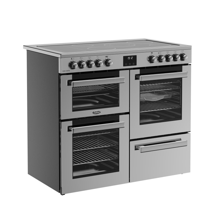 Belling Cookcentre 100cm Electric Ceramic Range Cooker - Stainless