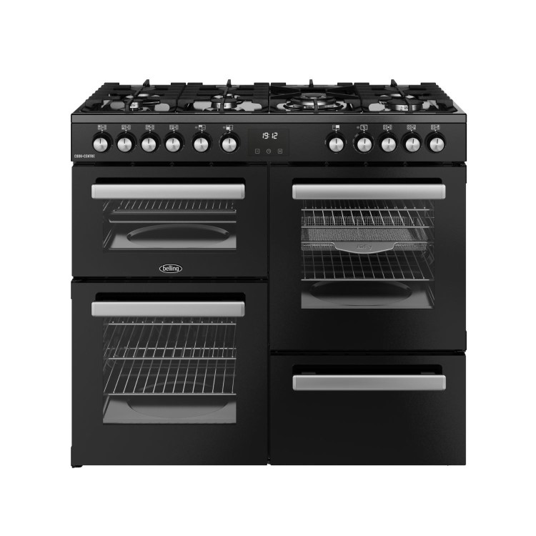 Belling Cookcentre 100cm Dual Fuel Range Cooker - Black