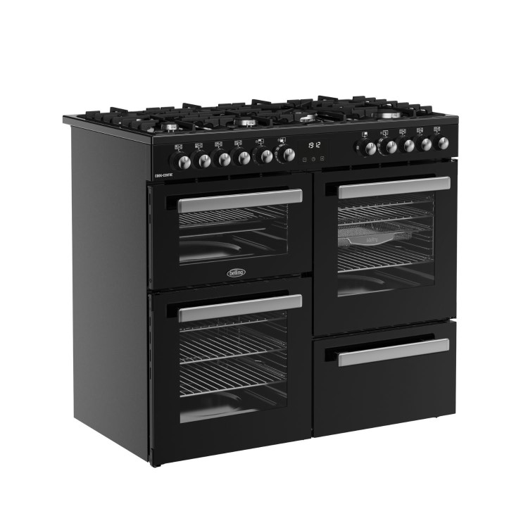 Belling Cookcentre 100cm Dual Fuel Range Cooker - Black