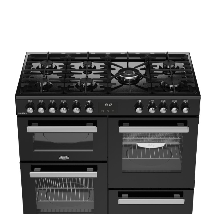 Belling Cookcentre 100cm Dual Fuel Range Cooker - Black