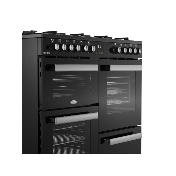 Belling Cookcentre 100cm Dual Fuel Range Cooker - Black