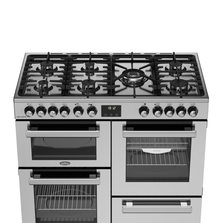 Belling Cookcentre 100cm Dual Fuel Range Cooker - Stainless