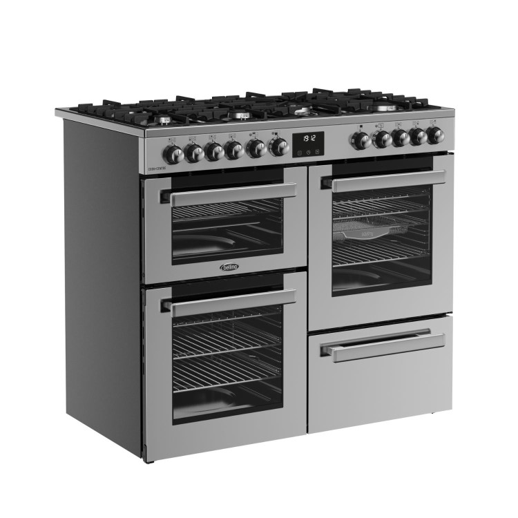 Belling Cookcentre 100cm Dual Fuel Range Cooker - Stainless