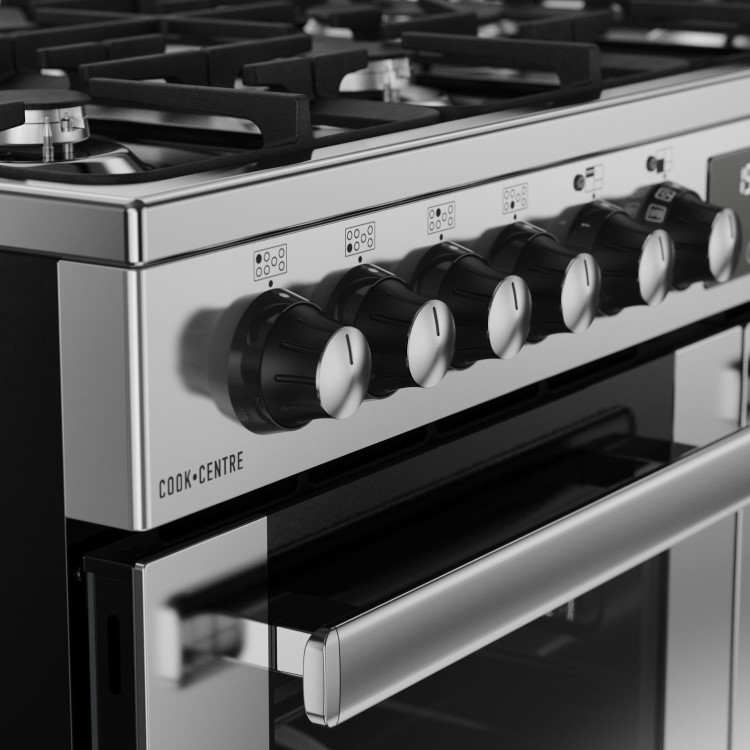 Belling Cookcentre 100cm Dual Fuel Range Cooker - Stainless